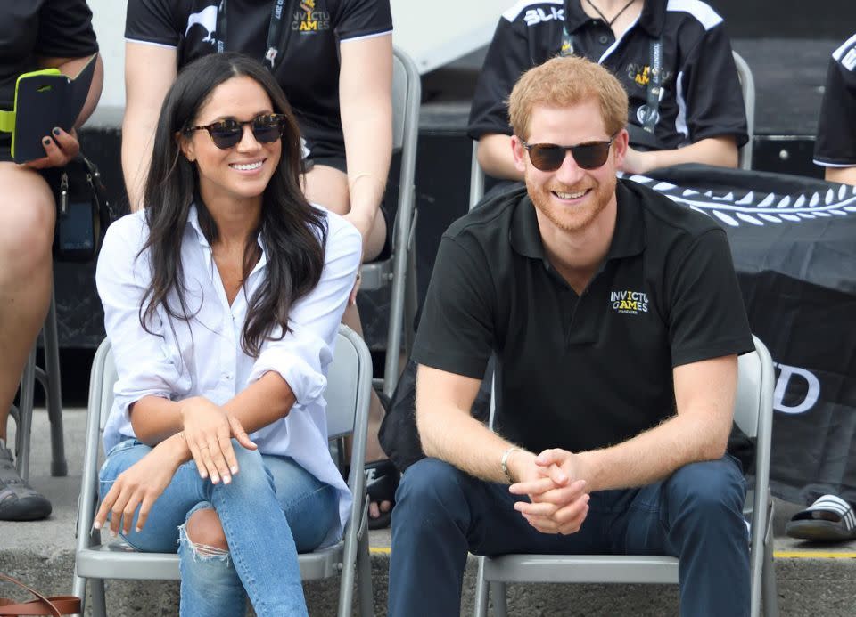 Meghan and Harry enjoy the Invictus Games in 2017.