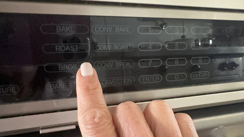 setting oven to broil