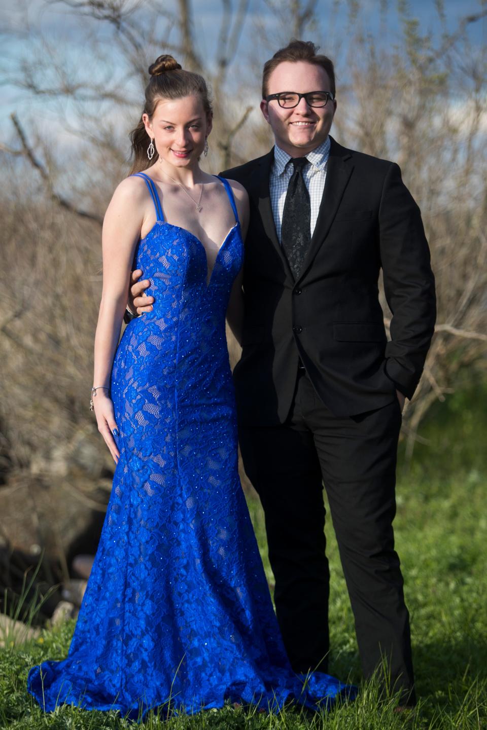 William Penn senior Madison Batzel, left, and her boyfriend Joshua Kist will attend prom this year after missing out 2 years ago due to COVID-19 cancellations. 