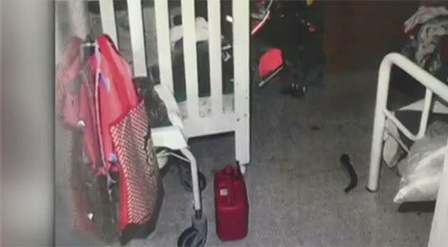 Herbert paced around the house with a jerry can, threatening to blow it up. Source: 7 News