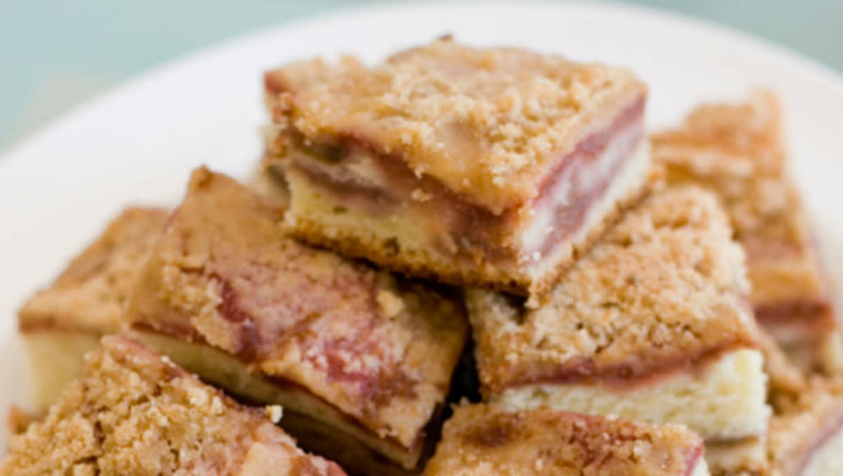 <p>Erica Johnson</p><p>This award-winning cake won the hearts and tastebuds of rhubarb fans.</p><p><strong>Get the recipe: <a href="https://parade.com/31355/ericajohnson/first-place-rhubarb-cake/" rel="nofollow noopener" target="_blank" data-ylk="slk:First Place Rhubarb Cake;elm:context_link;itc:0;sec:content-canvas" class="link rapid-noclick-resp">First Place Rhubarb Cake</a></strong></p>