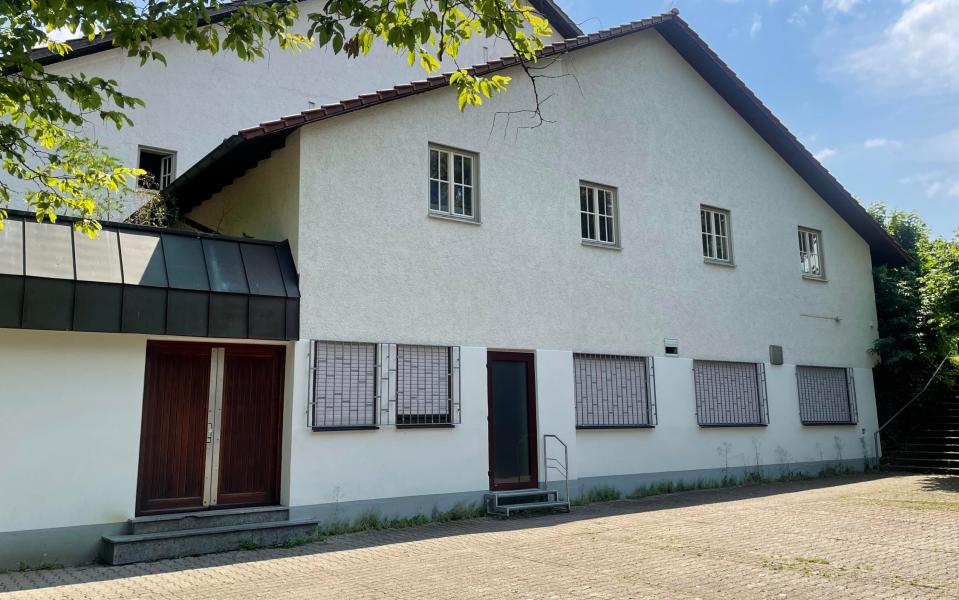 The entrance to FC Viktoria Backnang's modest clubhouse, Ralf Rangnick's first club/Ralf Rangnick's remarkable journey from Man Utd mess to hero of Austria