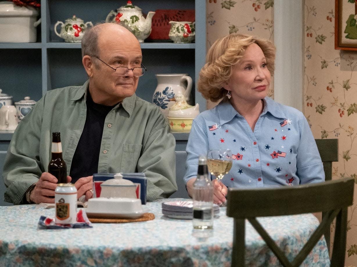 (L to R): Kurtwood Smith as Red Forman and Debra Jo Rupp as Kitty Forman on season one, episode one of "That ‘90s Show."