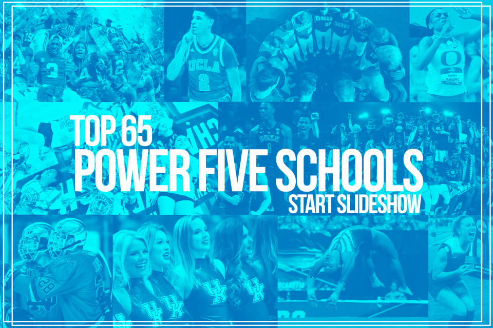 Ranking the 65 Power Five schools in terms of athletic success. (Yahoo Sports illustration)