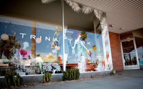The Trina Turk Boutique displays women’s contemporary clothing in Palm Springs, which first opened in 2002. 