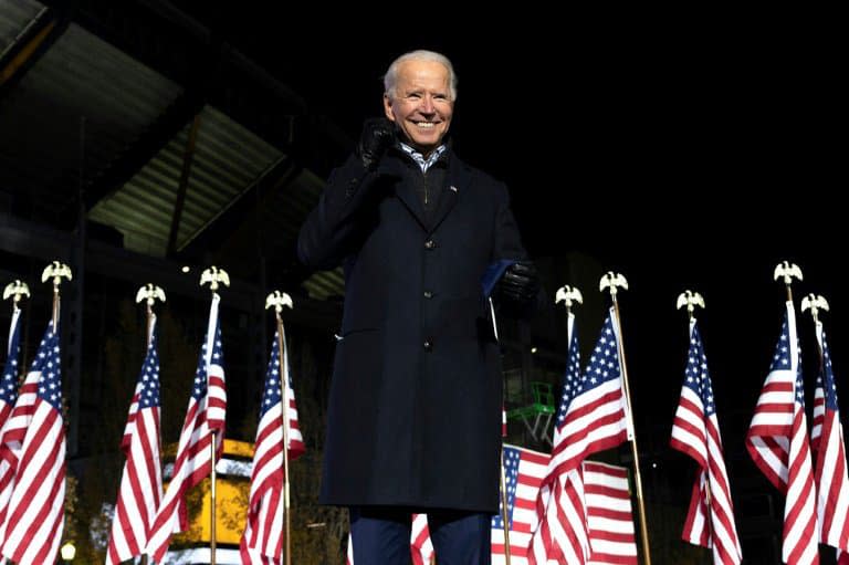 Joe Biden lors de son dernier grand meeting de campagne en 