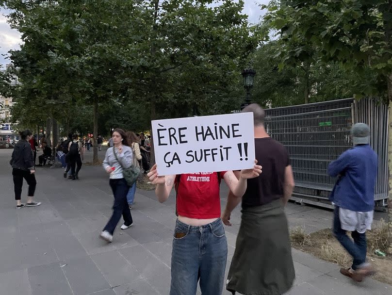 Manifestación contra Agrupación Nacional. 