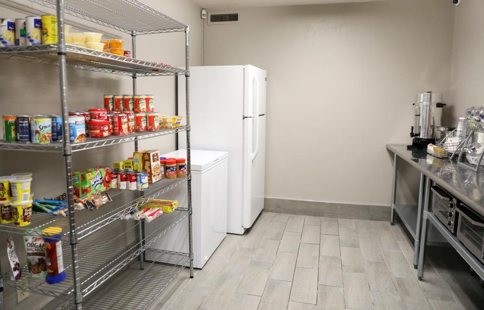 A pantry area at ARCHES Inn will serve future residents on Tuesday in Salem.