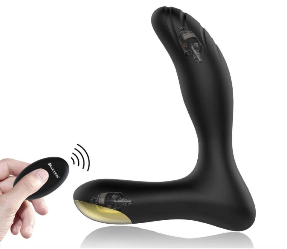 The <a href="https://amzn.to/3d3NQzV" target="_blank" rel="noopener noreferrer">PALOQUETH Male Vibrating Prostate Massager</a> is a 10-speed, waterproof prostate massager with dual motors in the base and tip for double-targeted pleasure. <a href="https://amzn.to/3d3NQzV" target="_blank" rel="noopener noreferrer">Find it for $22 on Amazon</a>.<br /><strong>Ratings:</strong> 4.2-stars<br /><strong>Reviews:</strong> More than 2,000<br /><strong>Shipping:</strong> Get free shipping on orders over $25, or free two-day shipping for Amazon Prime members.