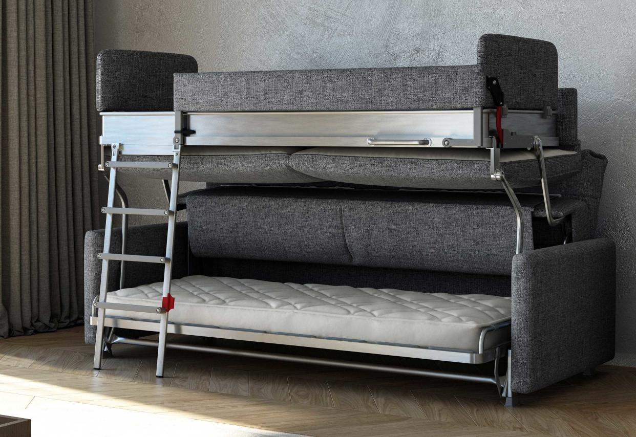  A sofa bed to bunk bed. 