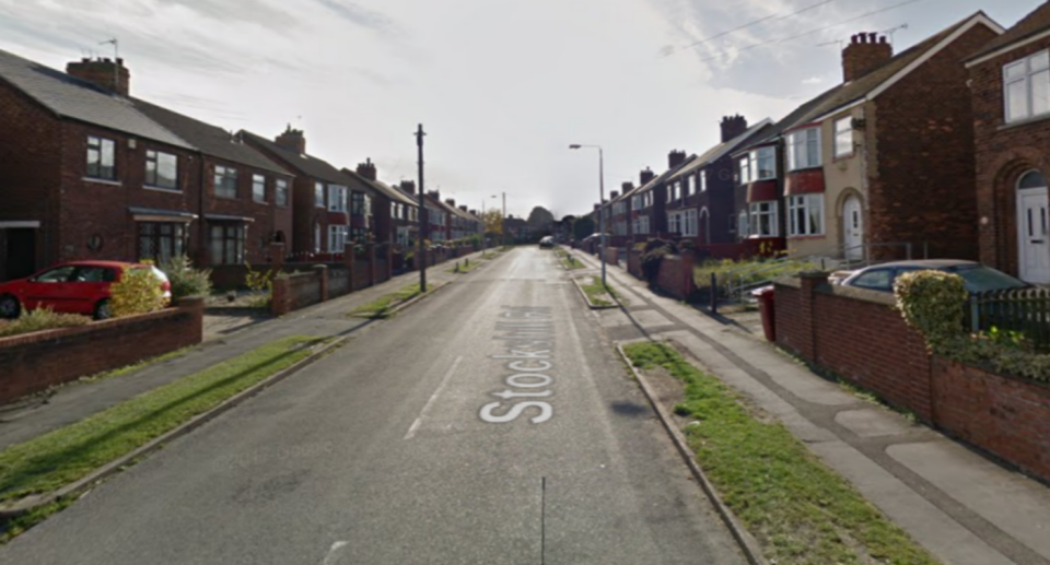 The man was viciously beaten by three men on Stockshill Road, Scunthorpe, at around 8pm on Monday evening (GOOGLE MAPS)