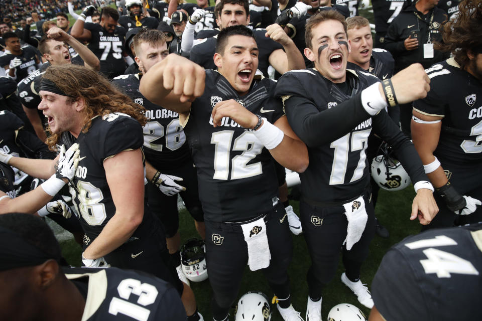 Colorado beat Arizona State 28-21 on Saturday to improve to 5-0. (AP Photo/David Zalubowski)