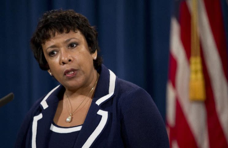 Attorney General Loretta Lynch said during a news conference on Friday at the Justice Department that violence is never the answer. Lynch called for peace and calm in the wake of the sniper attack on police officers in Dallas Thursday night. (Photo: Carolyn Kaster/AP)