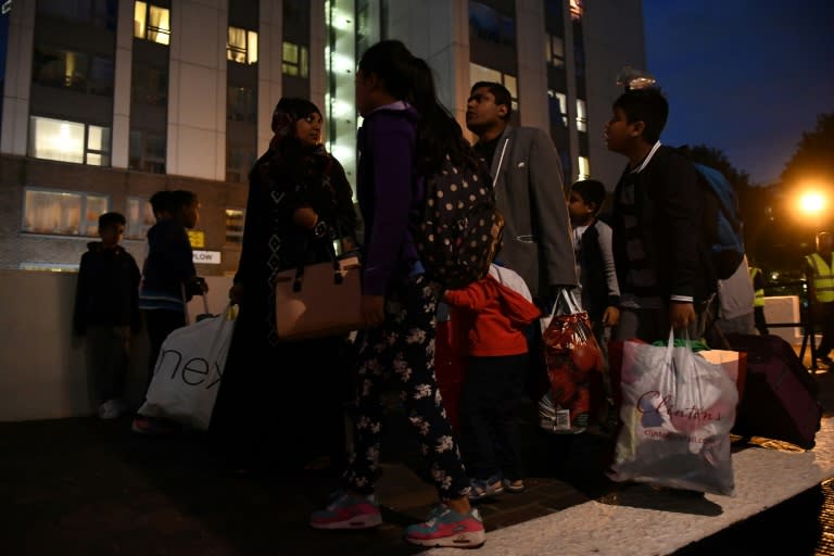 Cladding similar to that widely blamed for the Grenfell Tower fire has been found in other tower blocks, leading to the evacuation of residents of 650 London flats, including these residents at the Chalcots Estate in north London