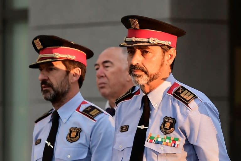 Josep Lluis Trapero (R), who has 27 years of police experience, was largely unknown to Catalans when he became head of Catalonia's regional police force in April