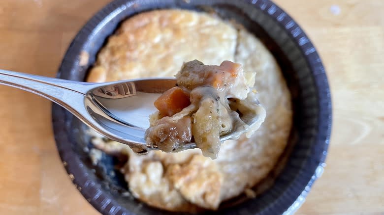 Spoon of pot pie