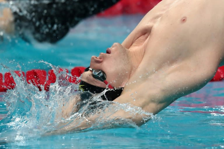 USA's Ryan Murphy competes in a 200m backstroke semi-final during the 2017 FINA World Championships in Budapest, on July 27