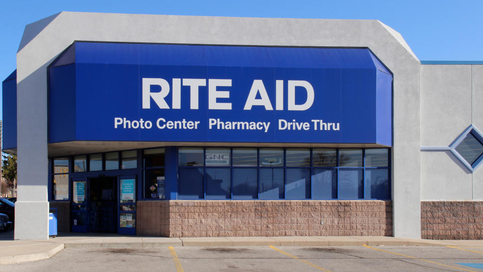 Union City - Circa April 2018: Rite Aid Drug Store and Pharmacy.