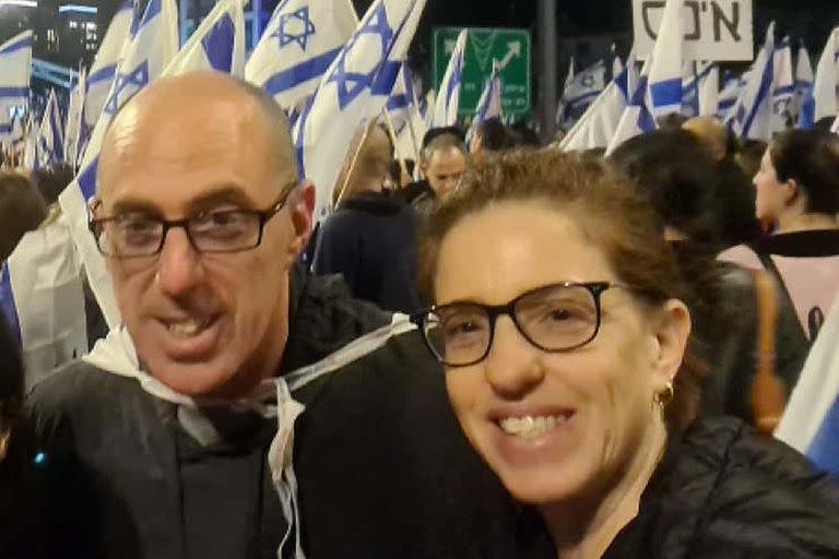 Miguel Glatstein, un argentino que se sumó a las manifestaciones en Israel