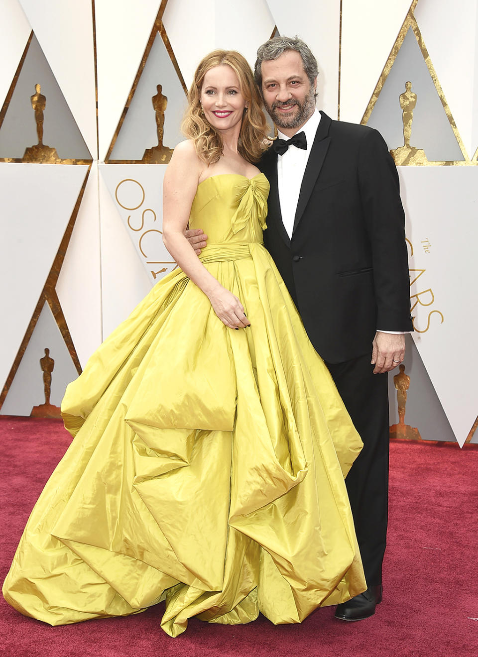 <p>Leslie Mann and Judd Apatow arrive at the Oscars on Sunday, Feb. 26, 2017, at the Dolby Theatre in Los Angeles. (Photo by Jordan Strauss/Invision/AP) </p>