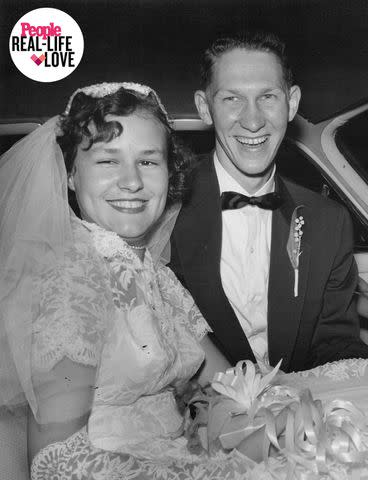 <p>Billy and Peggy Griffin</p> Peggy and Billy Griffin on their wedding day