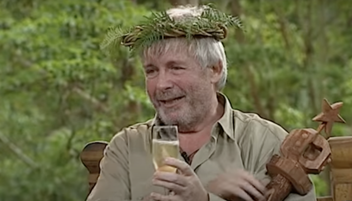 Biggins toasts his jungle success. (ITV)