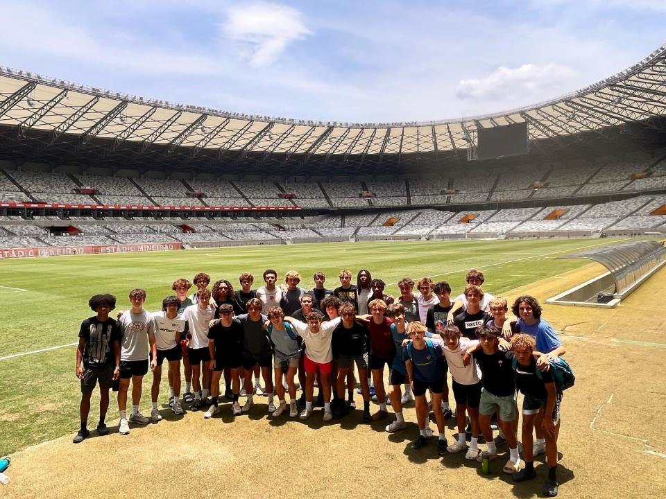 Booker T. Washington boys soccer players get to check out one of the stadiums used during the 2014 FIFA World Cup in Brazil over Thanksgiving break during "The Brazilian Soccer Experience."