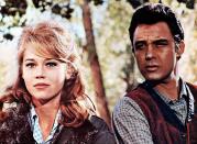 <p>Fonda played Catherine "Cat" Ballou, who returns to her homeland with Clay Boone (Michael Callan) after her father is killed for refusing to sell his ranch to a corporation, in the 1965 Western <em>Cat Ballou.</em></p>