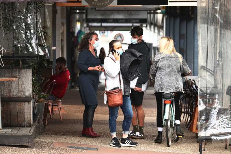 Scenes in Byron Bay, NSW as residents are urged to be tested for Covid-19 after fragments of the virus were detected in the town’s sewage.