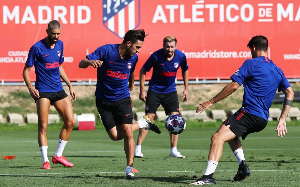 Atletico Madrid will face Leipzig in their UEFA Champions League quarter final soccer match on 13 August 2020. Atletico Madrid training, Spain. - ATLETICO MADRID HANDOUT/EPA-EFE/Shutterstock
