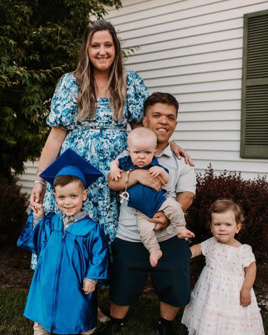 <p>Tori Roloff Instagram</p> Zach and Tori Roloff with their kids Jackson, Lila, and Josiah.