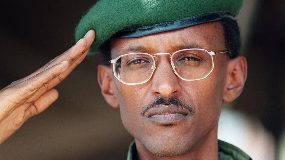 A photo taken on July 20, 1994, in Kigali, of the then Rwandan vice president, President Paul Kagame, commander of the Tutsi-led RPF (Rwandan Patriotic Front). 