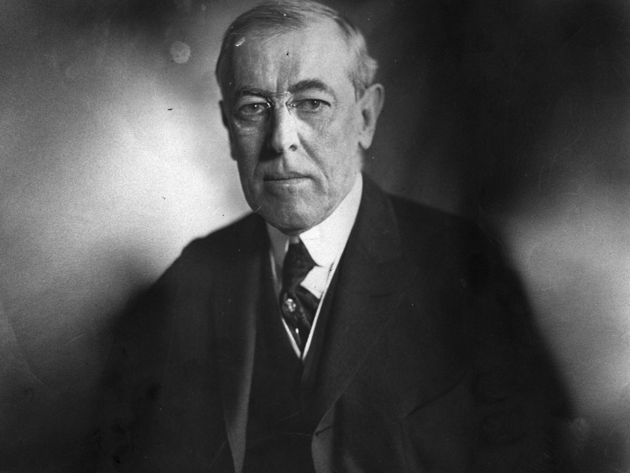 US president Woodrow Wilson in 1916: Getty Images/Hulton Archive