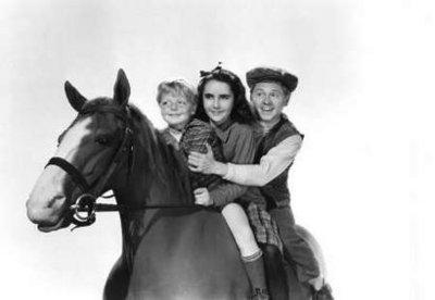 Photo by: Handout photo<br>The film that made her famous-<br>Elizabeth Taylor and Mickey Rooney are shown in in a scene from 1944's "National Velvet."