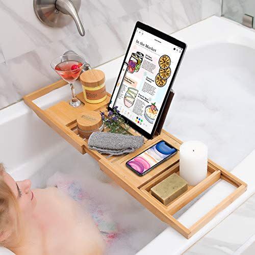 5) Bamboo Bathtub Tray