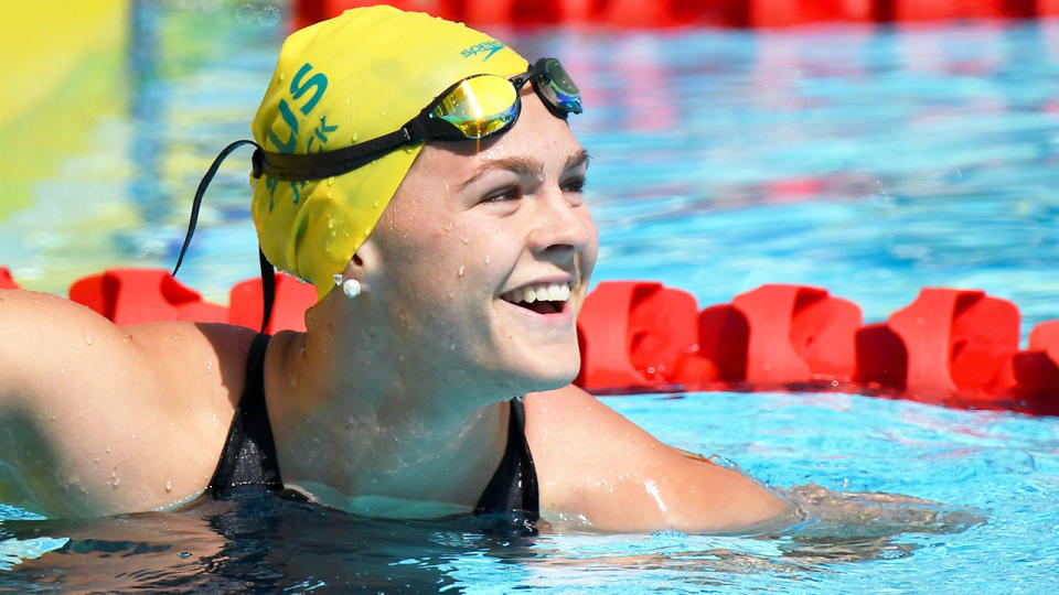 Pictured here, Shayna Jack competing for Australia before she was handed a swimming ban.