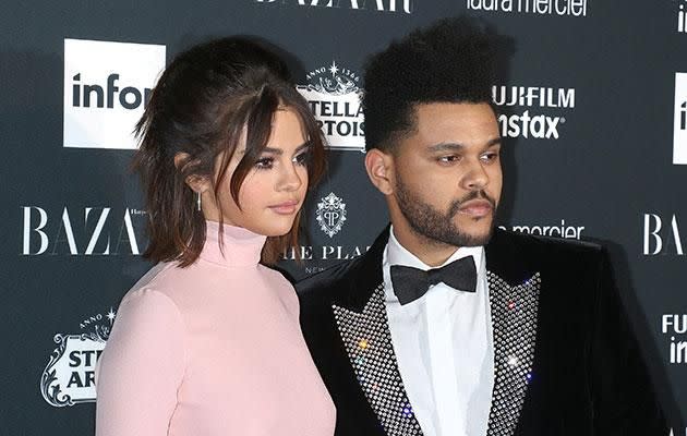 Selena and The Weeknd broke up earlier this month, with the songstress seemingly back with her former boyf Justin. Source: Getty