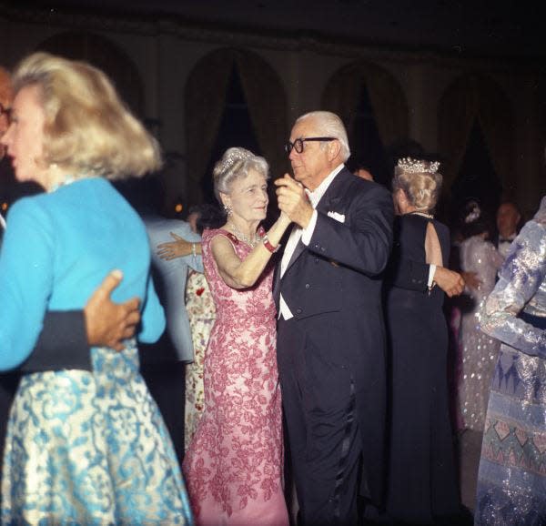 Marjorie Merriweather Post dancing with Fred Korth at the Red Cross Ball.