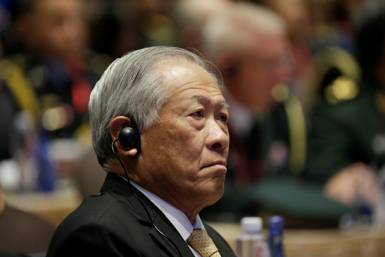 Singapore's Defence Minister Ng Eng Hen attends the Xiangshan Forum in Beijing, China October 22, 2019. REUTERS/Jason Lee