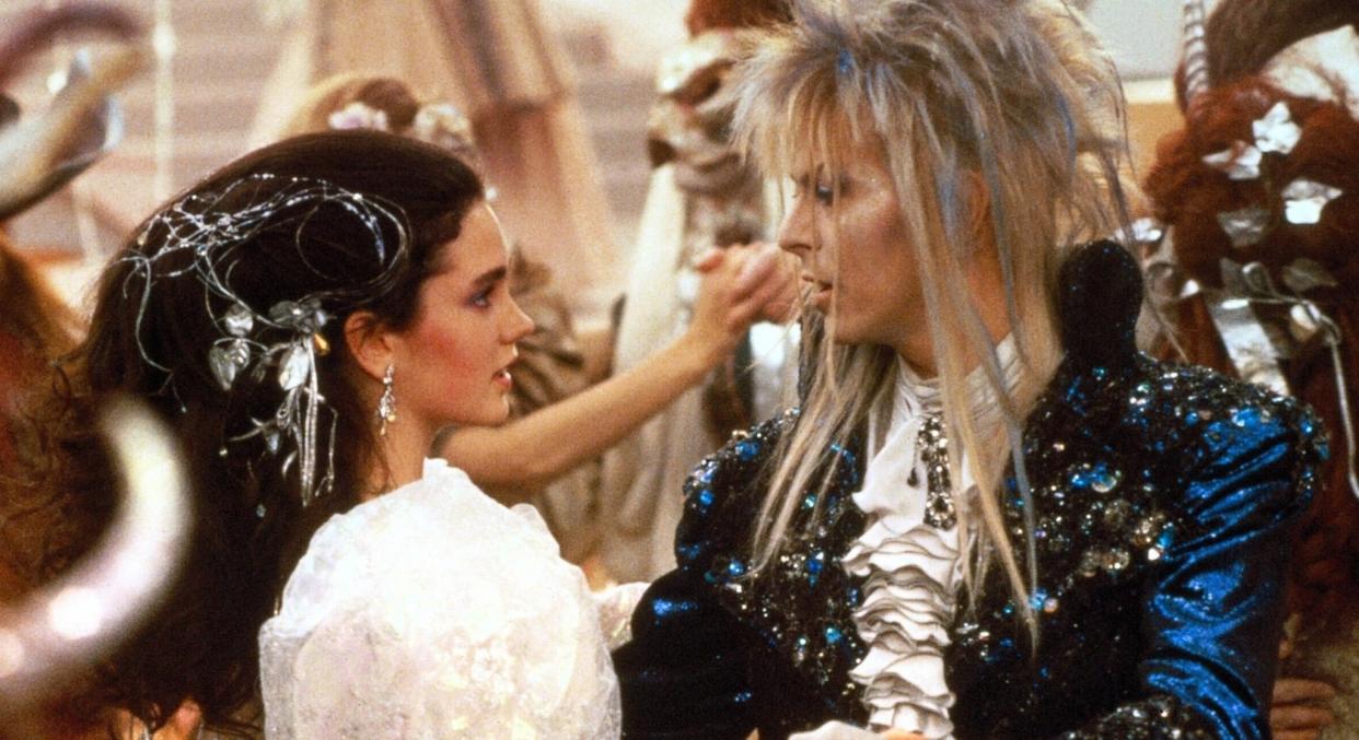 Jennifer Connolly and David Bowie in 1986's 'Labyrinth' (credit: Sony)