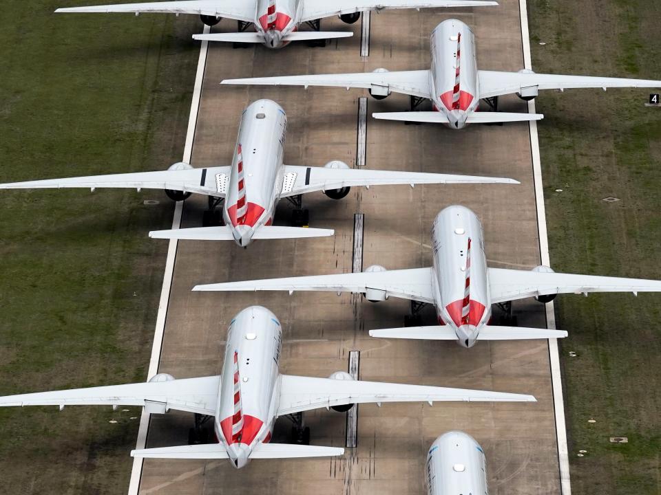 Grounded planes American Airlines