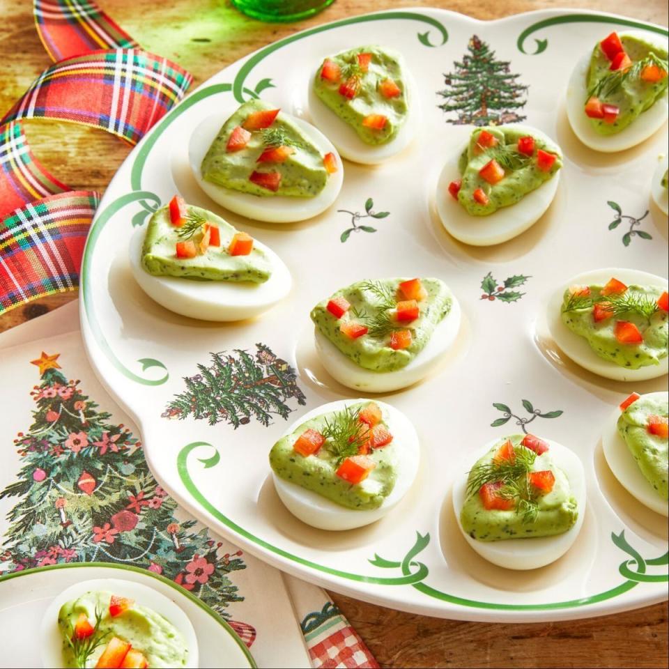 christmas deviled eggs