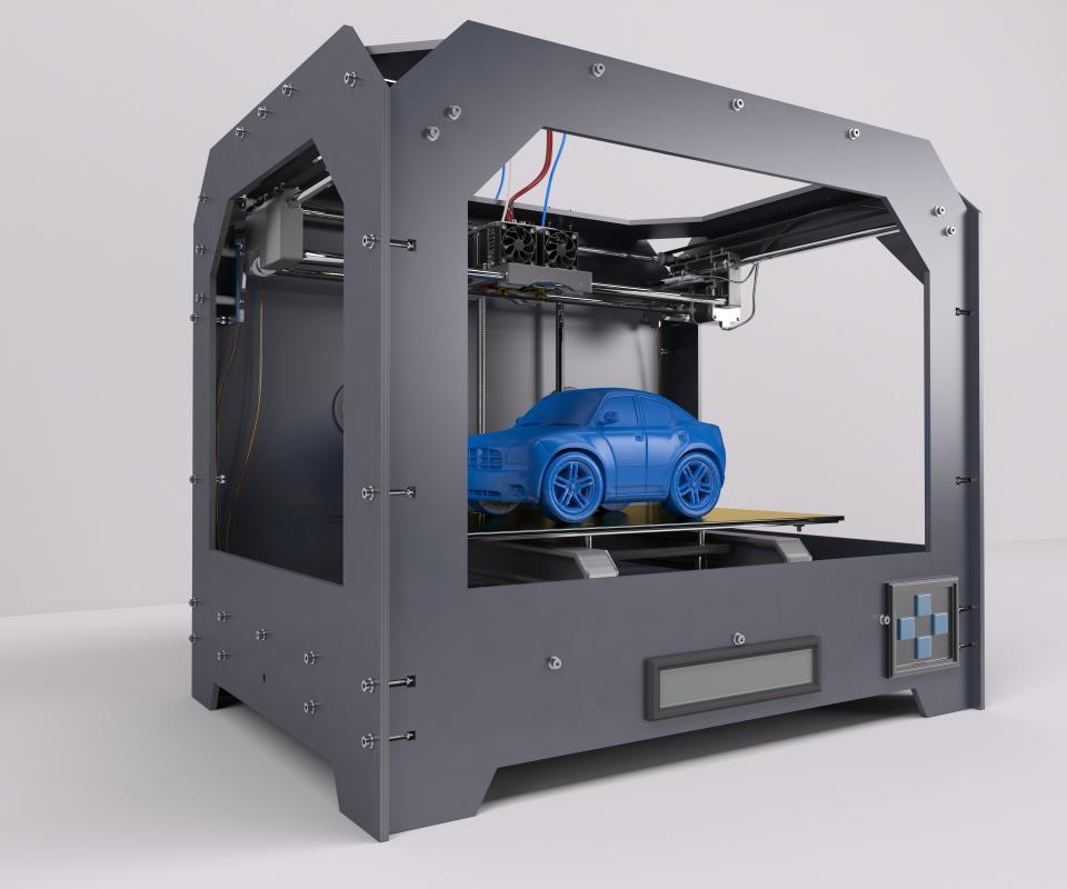 3D rendering of a three-dimensional printer