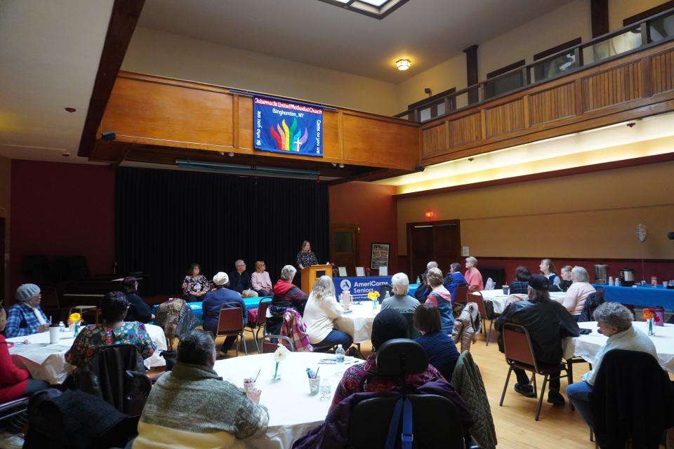 Broome County's senior volunteers were honored at a press conference at Tabernacle United Methodist Church in Binghamton on Friday, April 5, 2024.