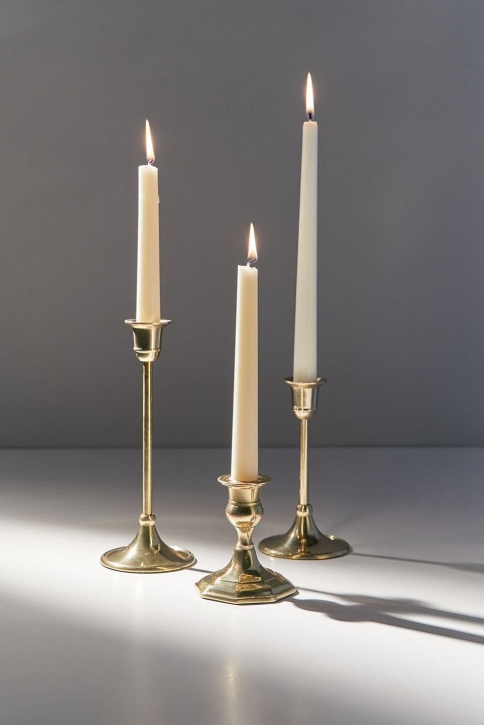 Elizabeth Antiqued Taper Candle Holder