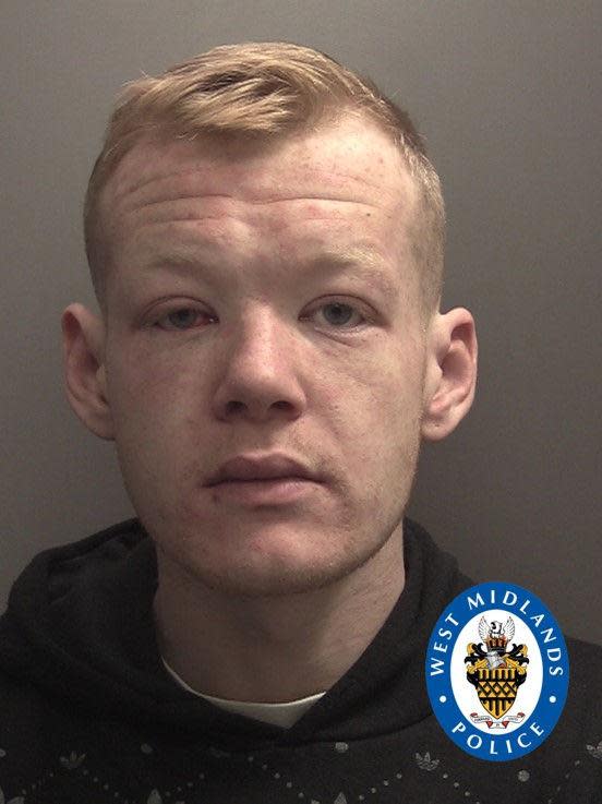 Bevan Burke, 22, who was jailed for 42 weeks at Birmingham Crown Court after after he spat at a shopkeeper who had banned him from the store for shoplifting. (PA)