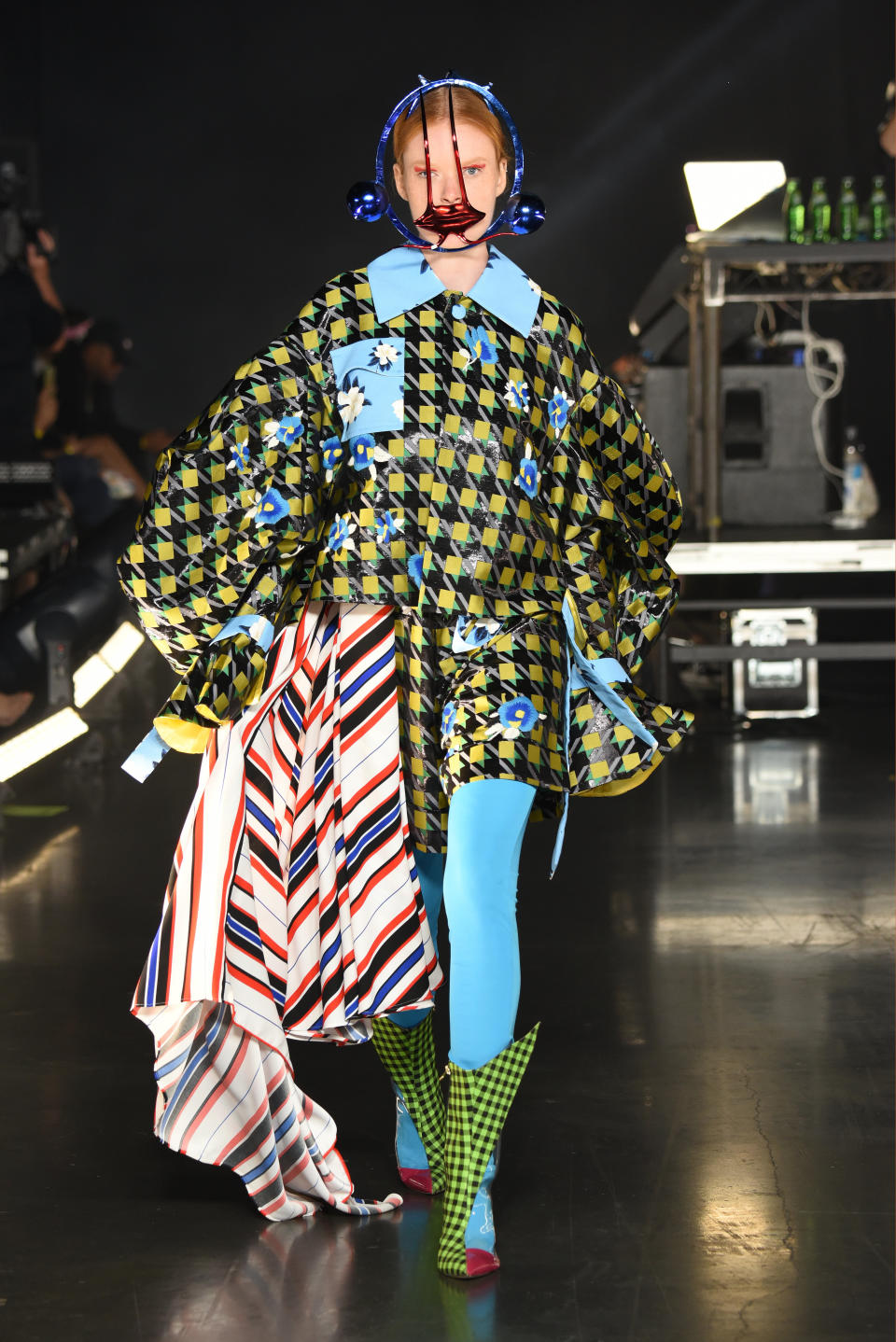 Qiu definitely wasn't afraid to play with patterns for this collection.