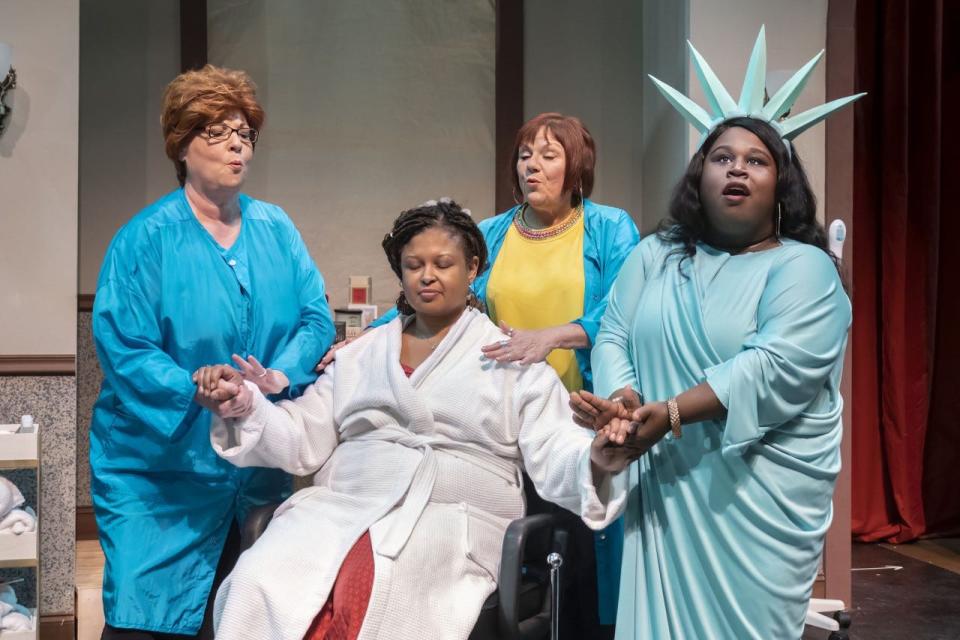 From left, Tina Turley, Alisa Beckwith, Louise Manos, and Shenika Williams, in Theatre Tuscaloosa's production of "The Hallelujah Girls," running May 26-June 4 in the Bean-Brown Theatre at Shelton State.