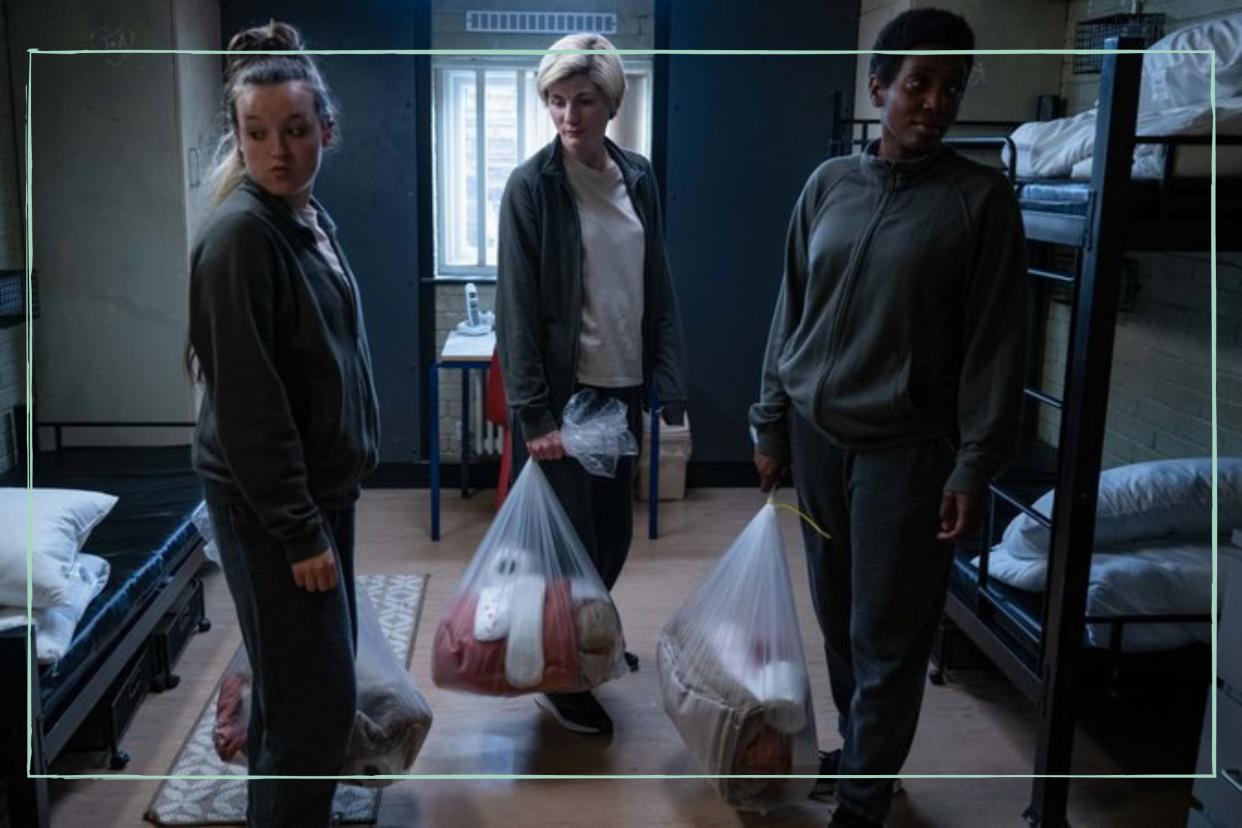  The cast of Time season 2: Bella Ramsey as Kelsey, Jodie Whittaker as Orla, and Tamara Lawrence as Abi in Time season 2. 