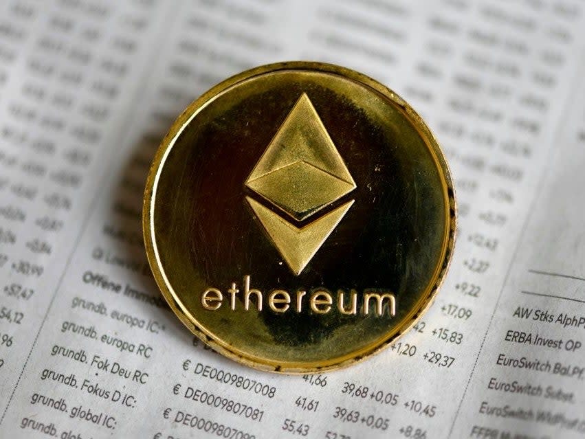 Ethereum rose to an all-time high on 19 January 2021 amid a market-wide bull run (AFP via Getty Images)